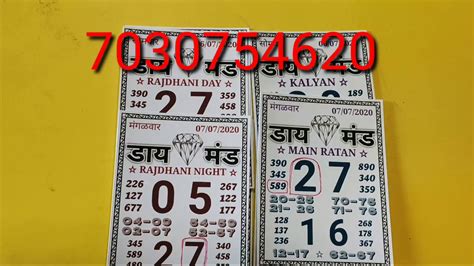 kalyan day and rajdhani night chart|kalyan four rajdhani chaat.